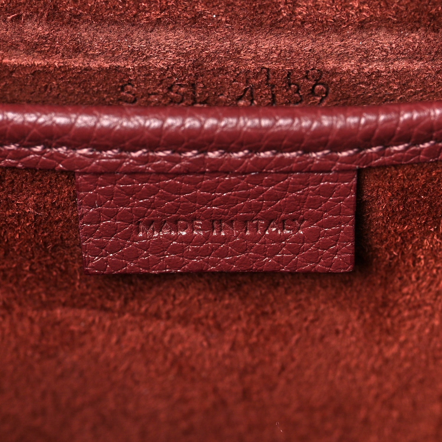 Celine Drummed Calfskin Nano Luggage Burgundy 8 of 8