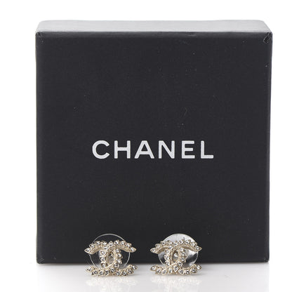 Chanel Strass Crystal Dazzling Wheat CC Earrings Gold 6 of 6