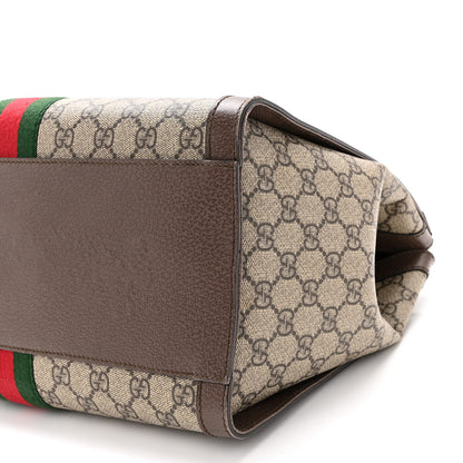 Gucci GG Supreme Monogram Web Medium Ophidia Tote Bag Brown 10 of 11