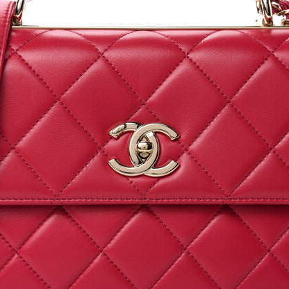 Chanel Lambskin Quilted Small Trendy CC Flap Dual Handle Bag Pink 11 of 12
