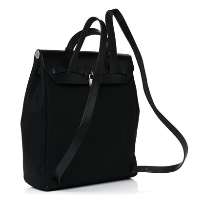 Hermes Toile Vache Calfskin Herbag 39 MM Backpack Black 3 of 13