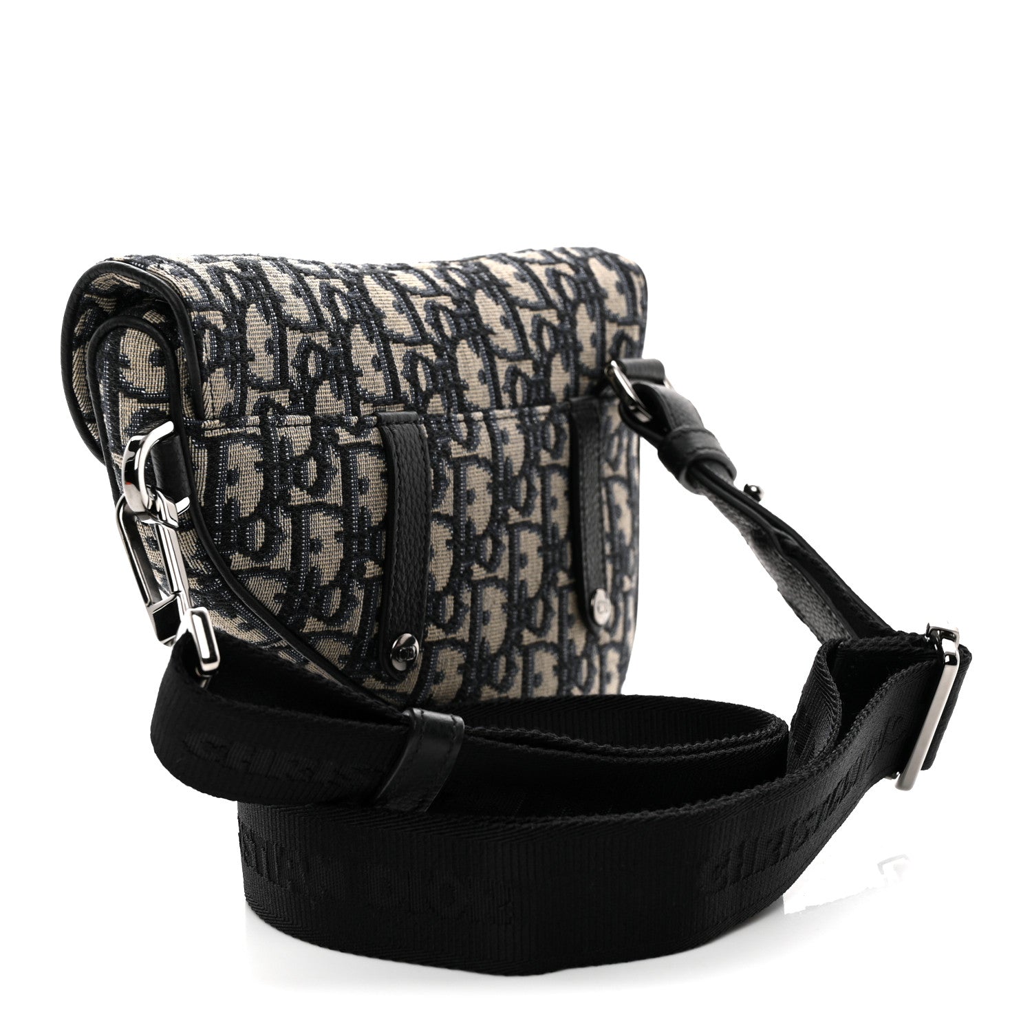 Christian Dior Oblique Mens Mini Saddle Bag Blue 3 of 10