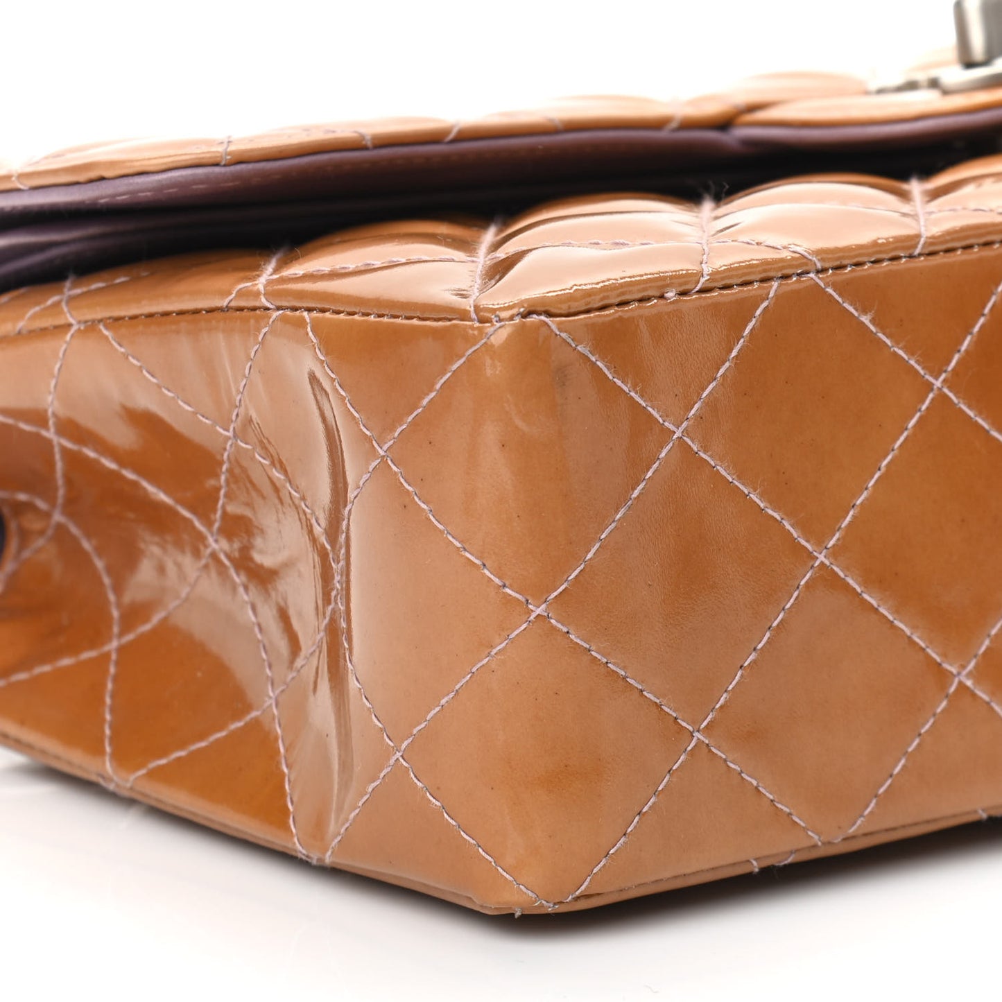 Patent Small Double Flap Mauve