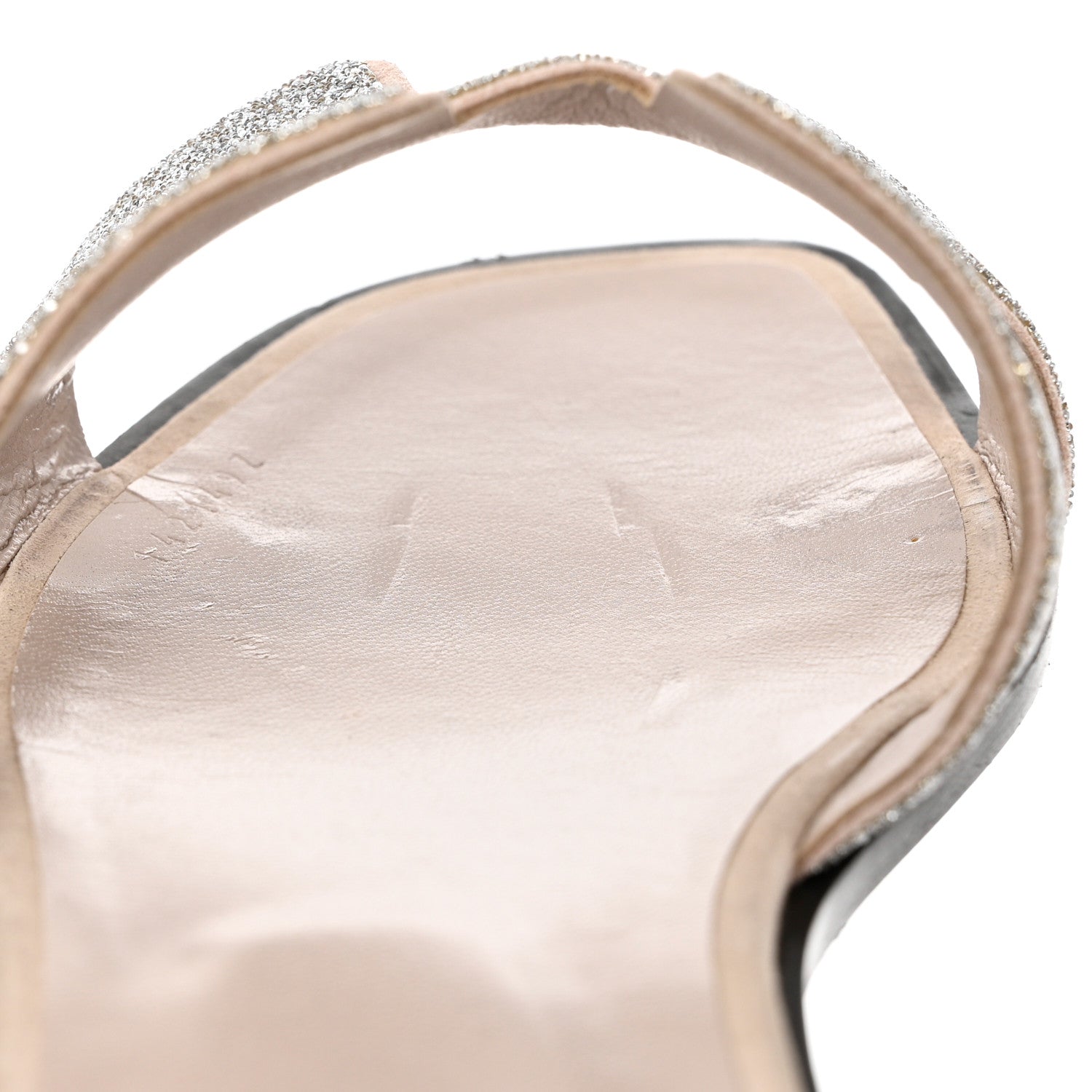 Hermes Suede Goatskin Crystal Powder Oran Sandals 39.5 9 of 11