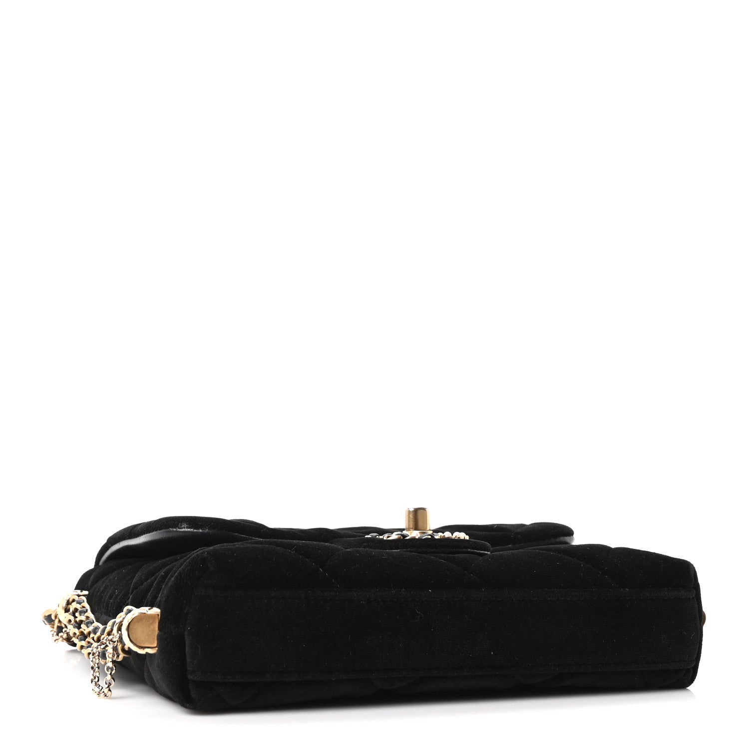 Chanel Velvet Quilted Crush On Chains Flap Bag Black 4 of 10