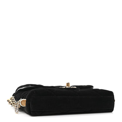 Chanel Velvet Quilted Crush On Chains Flap Bag Black 4 of 10