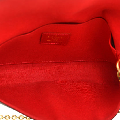Louis Vuitton Damier Ebene Pochette Felicie Chain Wallet 6 of 10