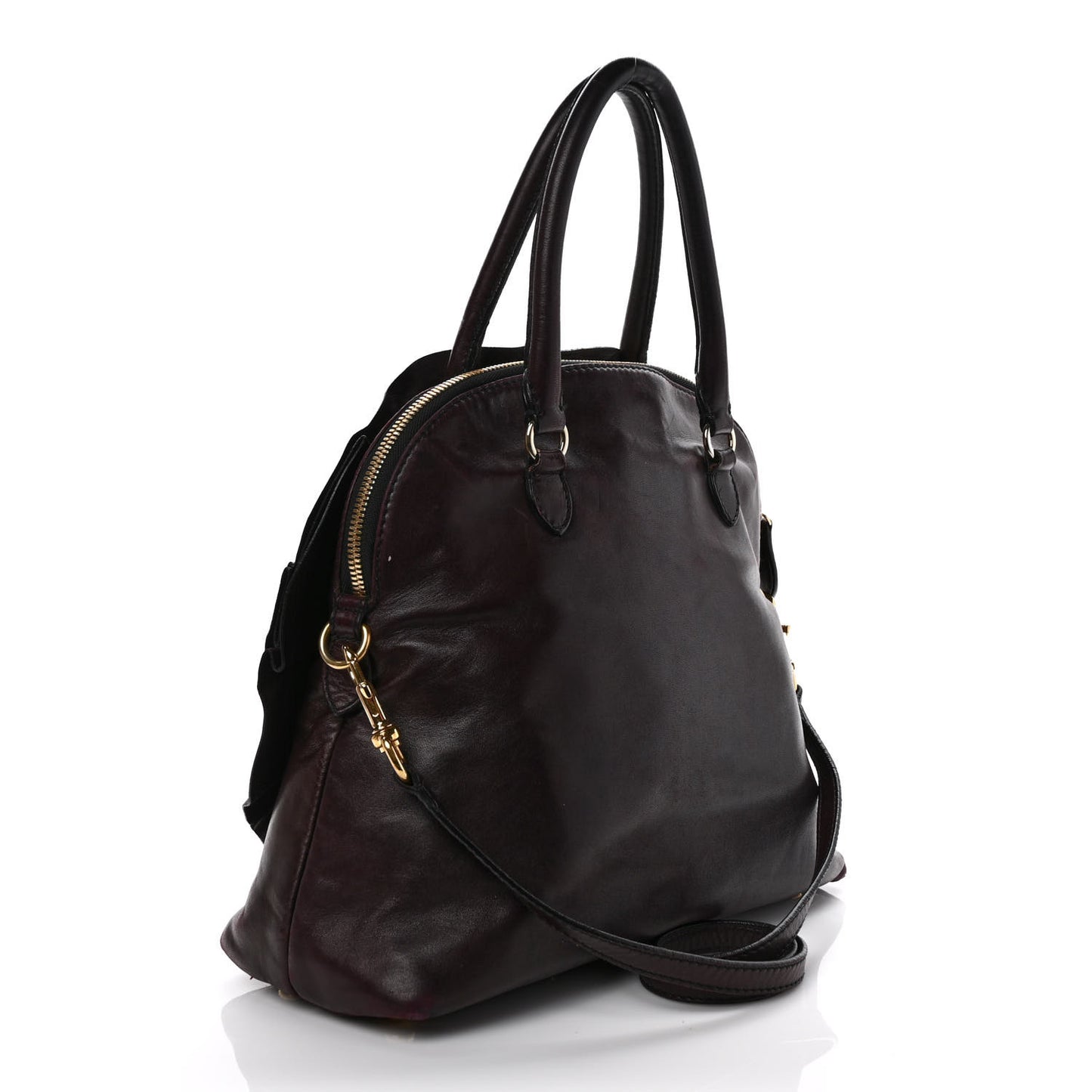 Nappa Petale Dome Bag Burgundy
