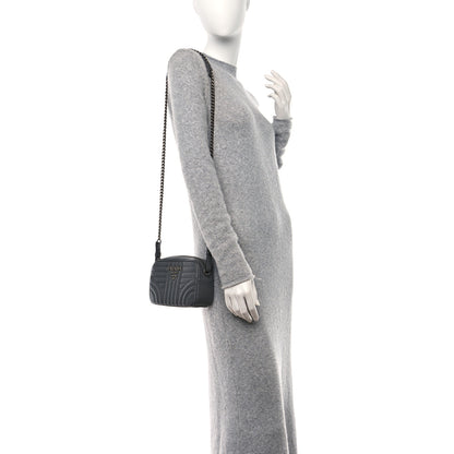 Prada Soft Calfskin Diagramme Crossbody Bag Mercurio 2 of 9
