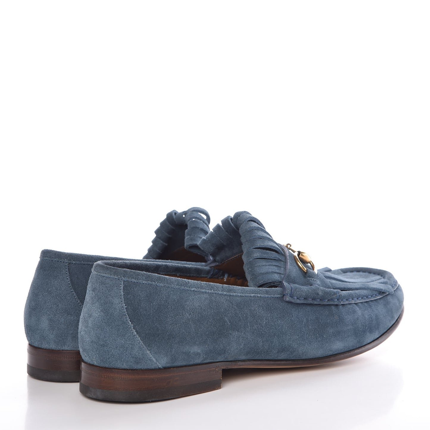 Suede Mens Fringe Horsebit Loafers 14 Gasoline