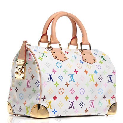 Louis Vuitton Monogram Multicolor Speedy 30 White 3 of 7