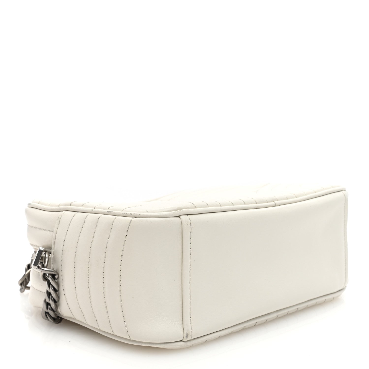 Prada Soft Calfskin Diagramme Crossbody Bag White 4 of 9