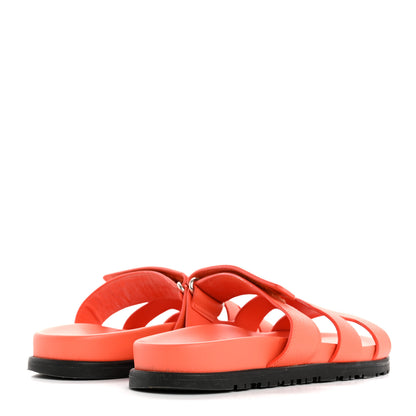 Hermes Epsom Womens Chypre Sandals 36.5 Rose Sorbet 5 of 10