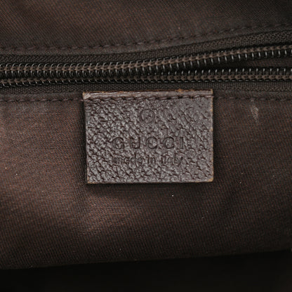 Gucci Monogram Web Medium Half Moon Hobo Dark Brown 6 of 11