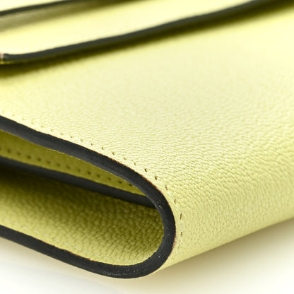 Hermes Chevre Mysore Kelly Wallet To Go Jaune Bourgeon 8 of 9