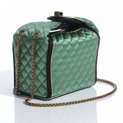 Chanel Satin Paris Shanghai Take Away Evening Bag Green 3 of 7