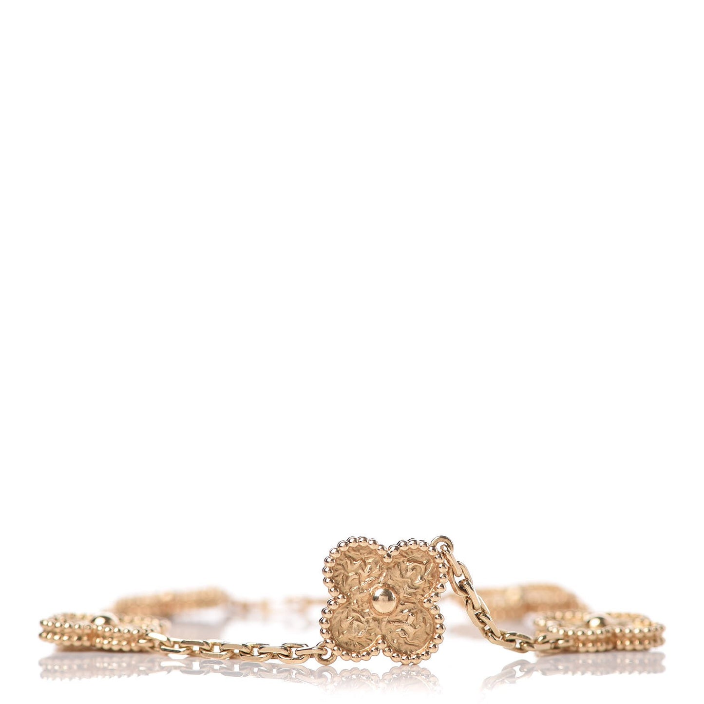 18K Yellow Gold 5 Motifs Vintage Alhambra Bracelet