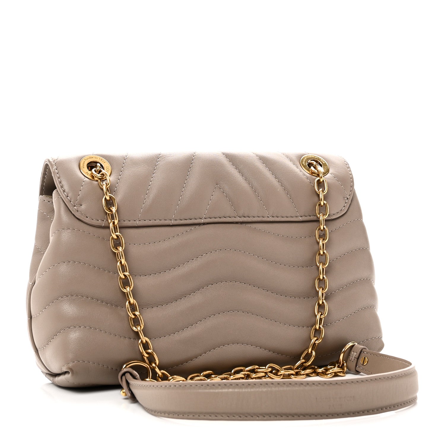 Louis Vuitton Calfskin LV New Wave Chain Bag Taupe 3 of 10