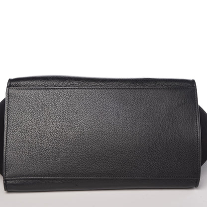 Celine Drummed Calfskin Suede Small Trapeze Black 10 of 31