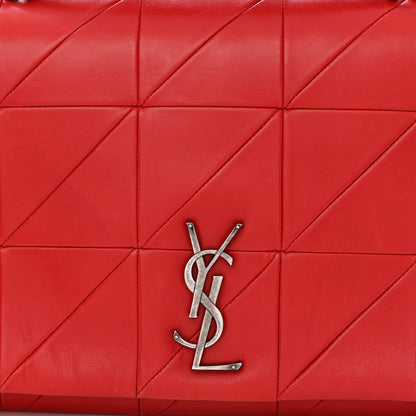 Saint Laurent Lambskin Patchwork Monogram Large Jamie Red 8 of 10