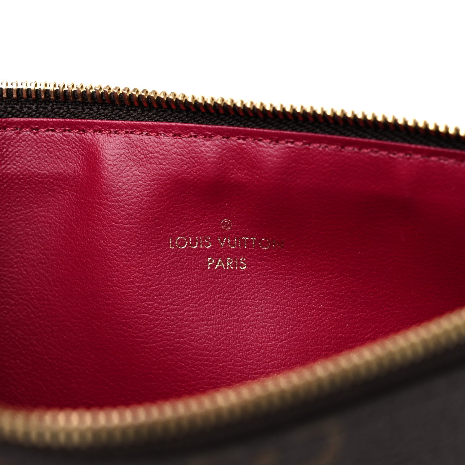 Louis Vuitton Monogram Felicie Chain Wallet Zippered Insert Fuchsia 6 of 6