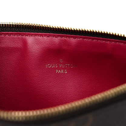 Louis Vuitton Monogram Felicie Chain Wallet Zippered Insert Fuchsia 6 of 6