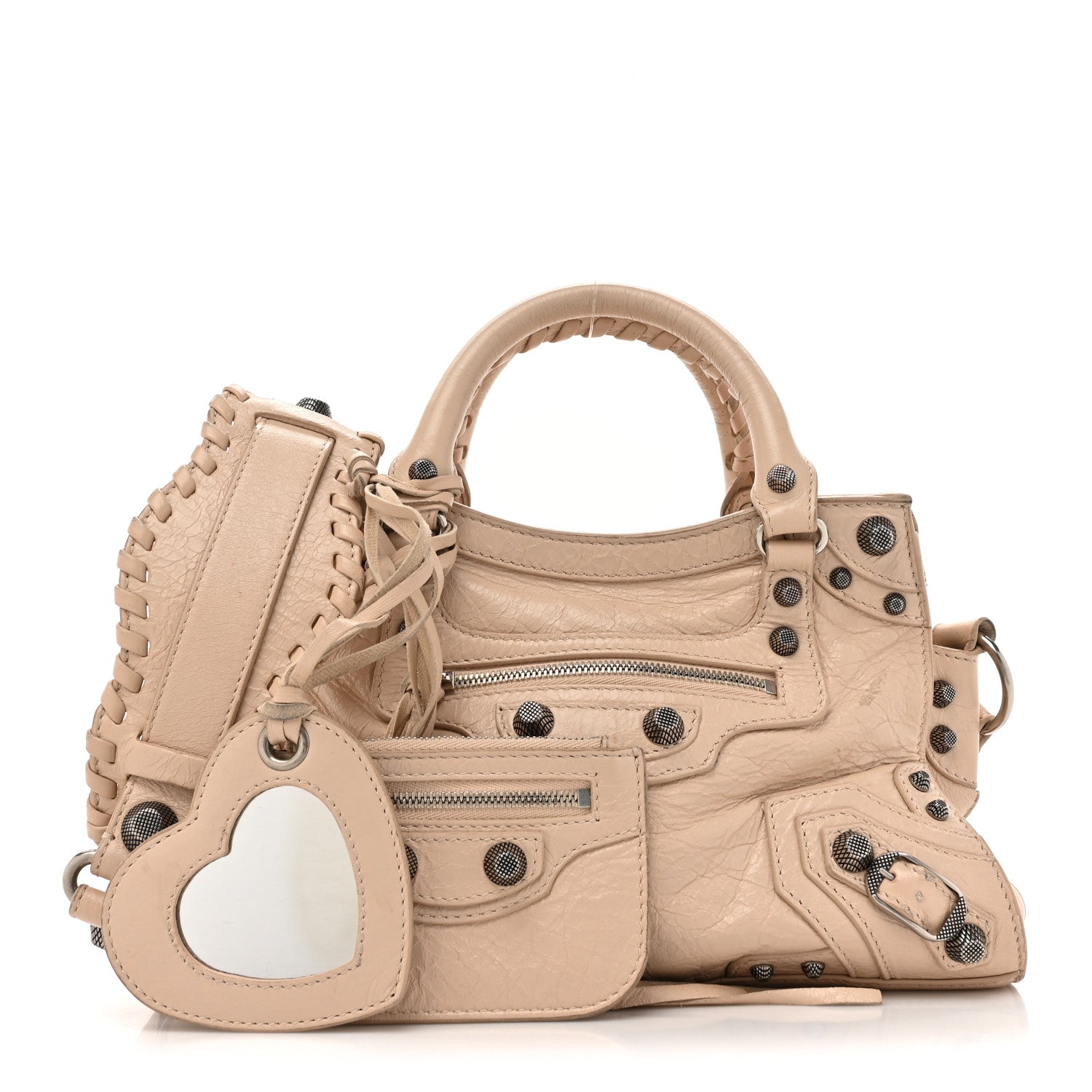 【美品】BALENCIAGA Neo Cagole XS ベージュ Balenciaga Agneau Arena Neo Cagole Handbag XS Sand Beige 1597483