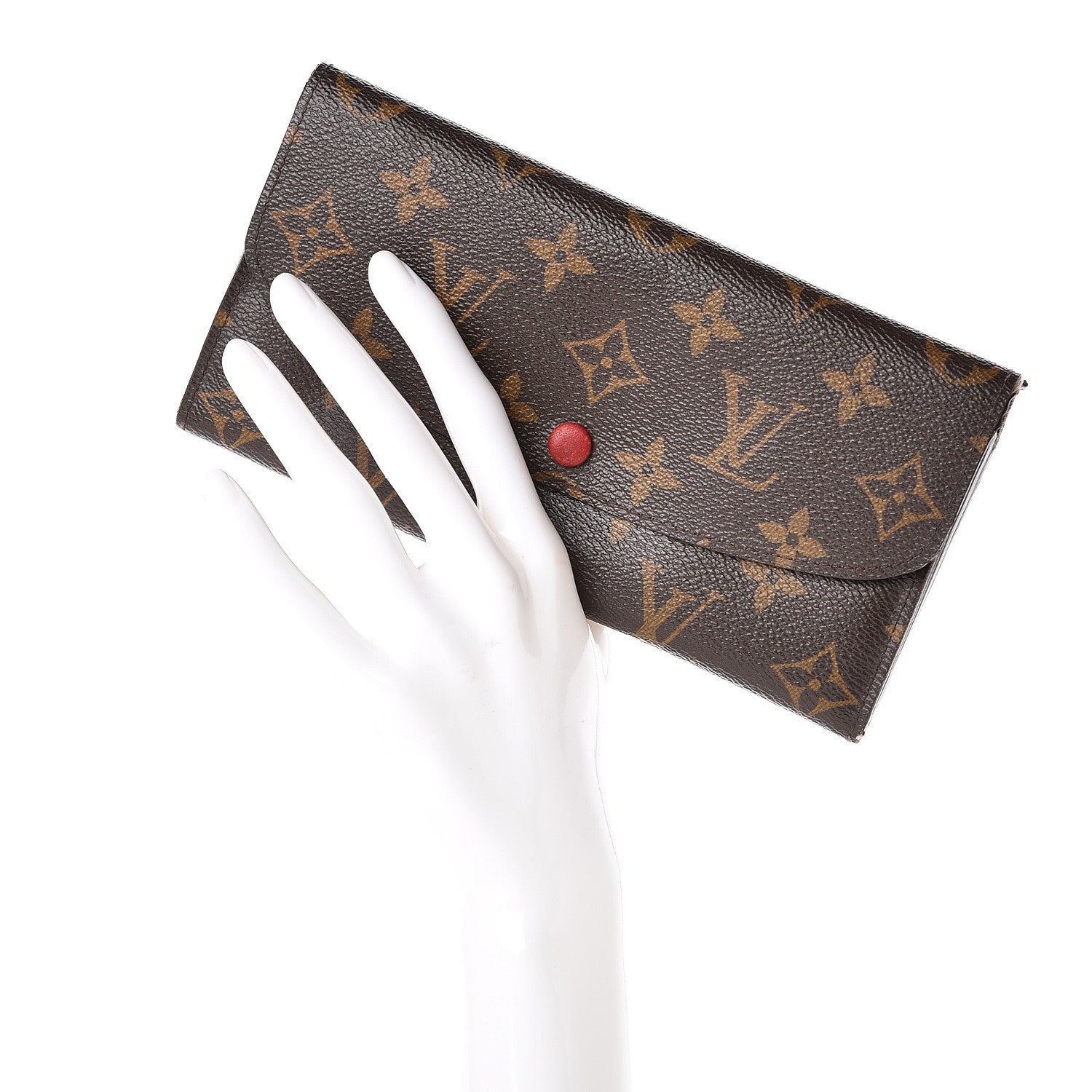 Louis Vuitton Monogram Emilie Wallet Red 2 of 13