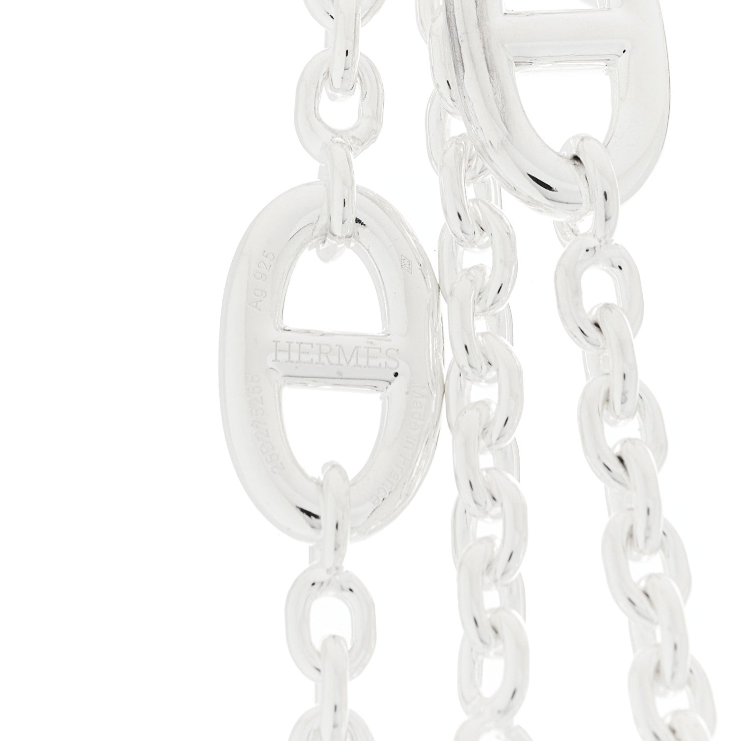 Hermes Sterling Silver Farandole Necklace 160 4 of 7