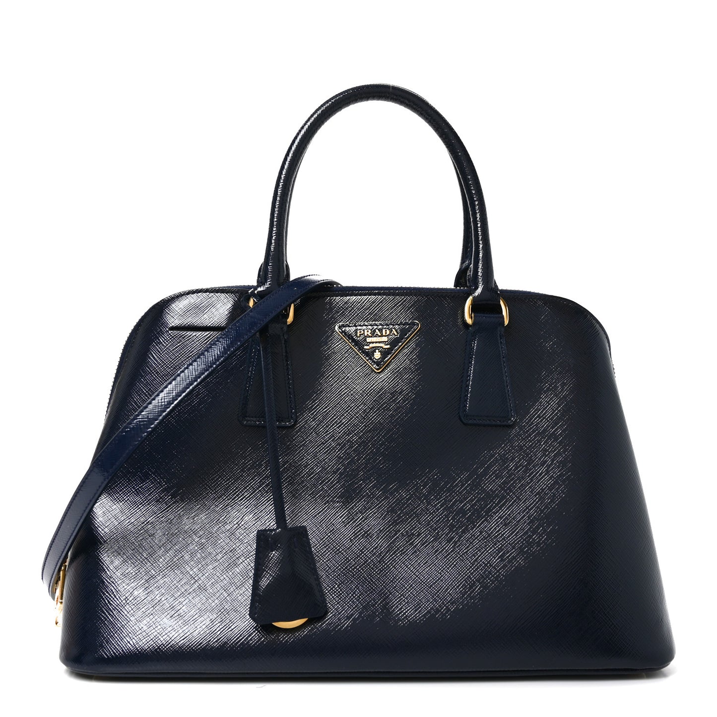 Saffiano Vernice Medium Open Promenade Tote Royal