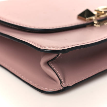 Valentino Garavani Vitello Groumette Small Rockstud Demilune Shoulder Bag Lipstick 7 of 8