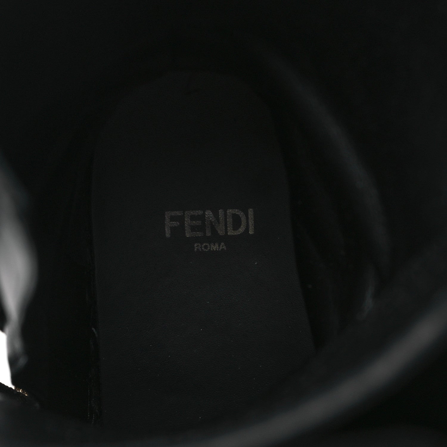 Fendi Vitello Fabric Jacquard FF Fendigraphy 50mm Biker Boots 39 Black Tobacco 8 of 12