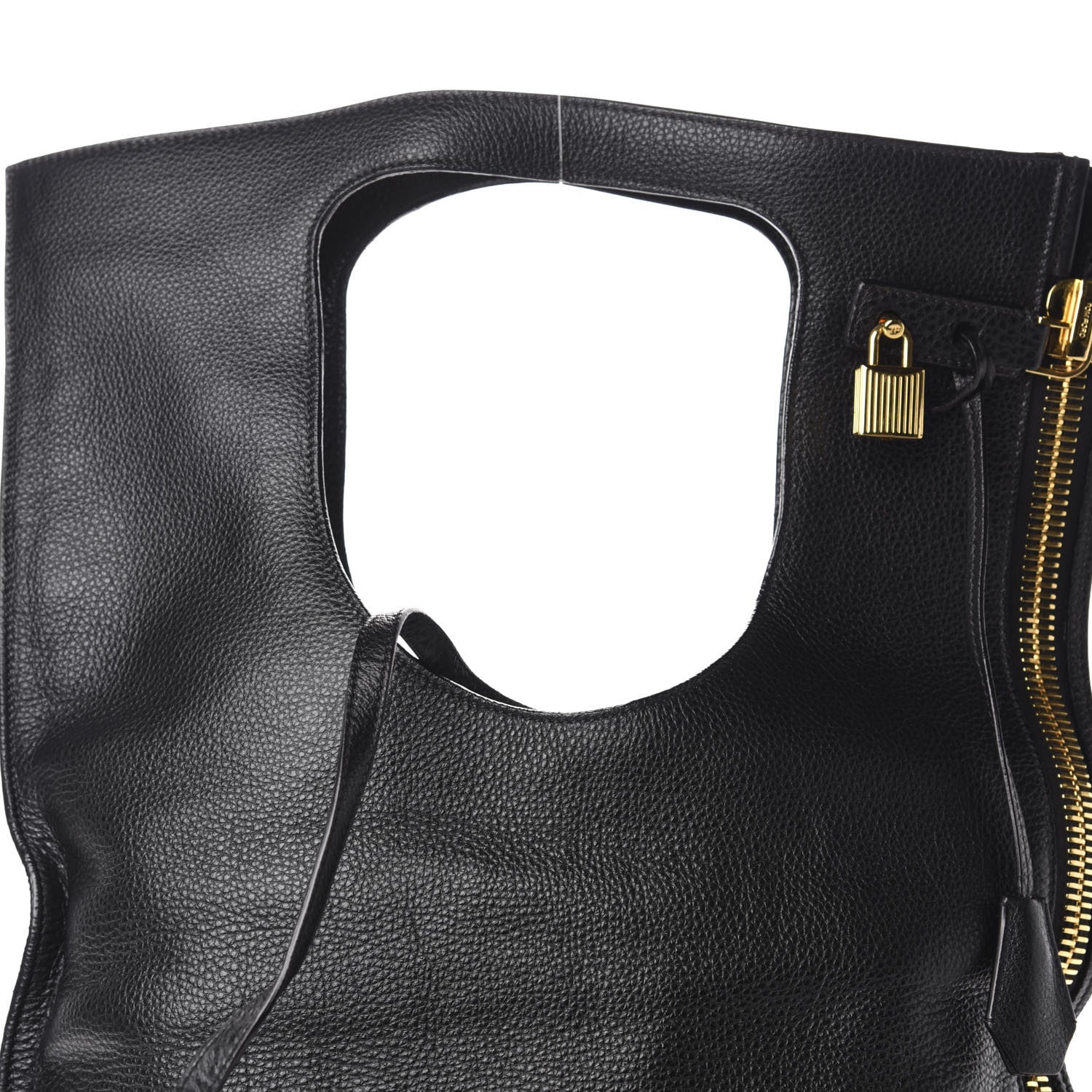 Tom Ford Ramskin Large Alix Padlock Zip Shoulder Bag Black 11 of 12