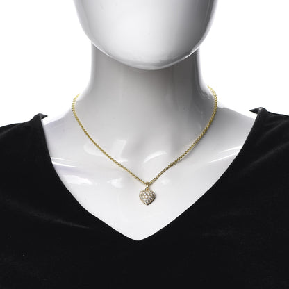 Cartier 18K Yellow Gold Diamond Large Heart Paved Pendant Necklace 2 of 8