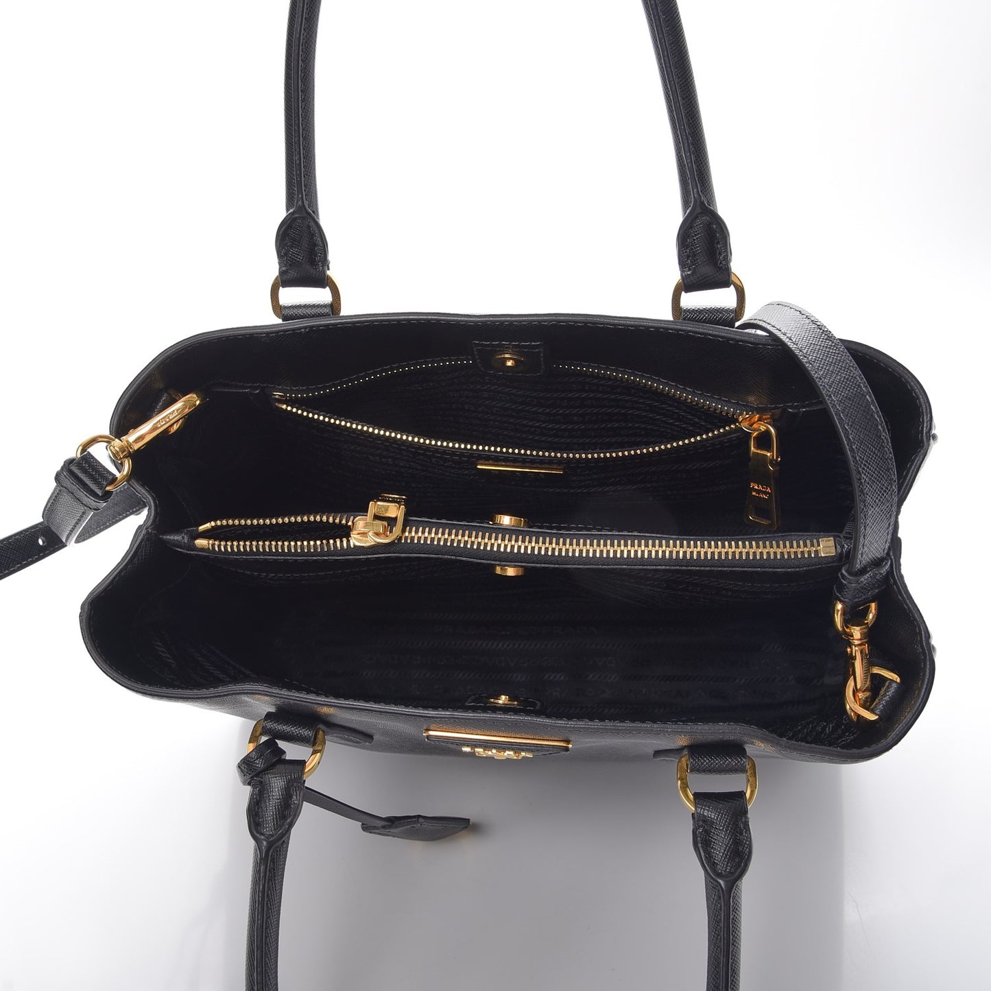 Saffiano Lux Medium Tote Nero Black