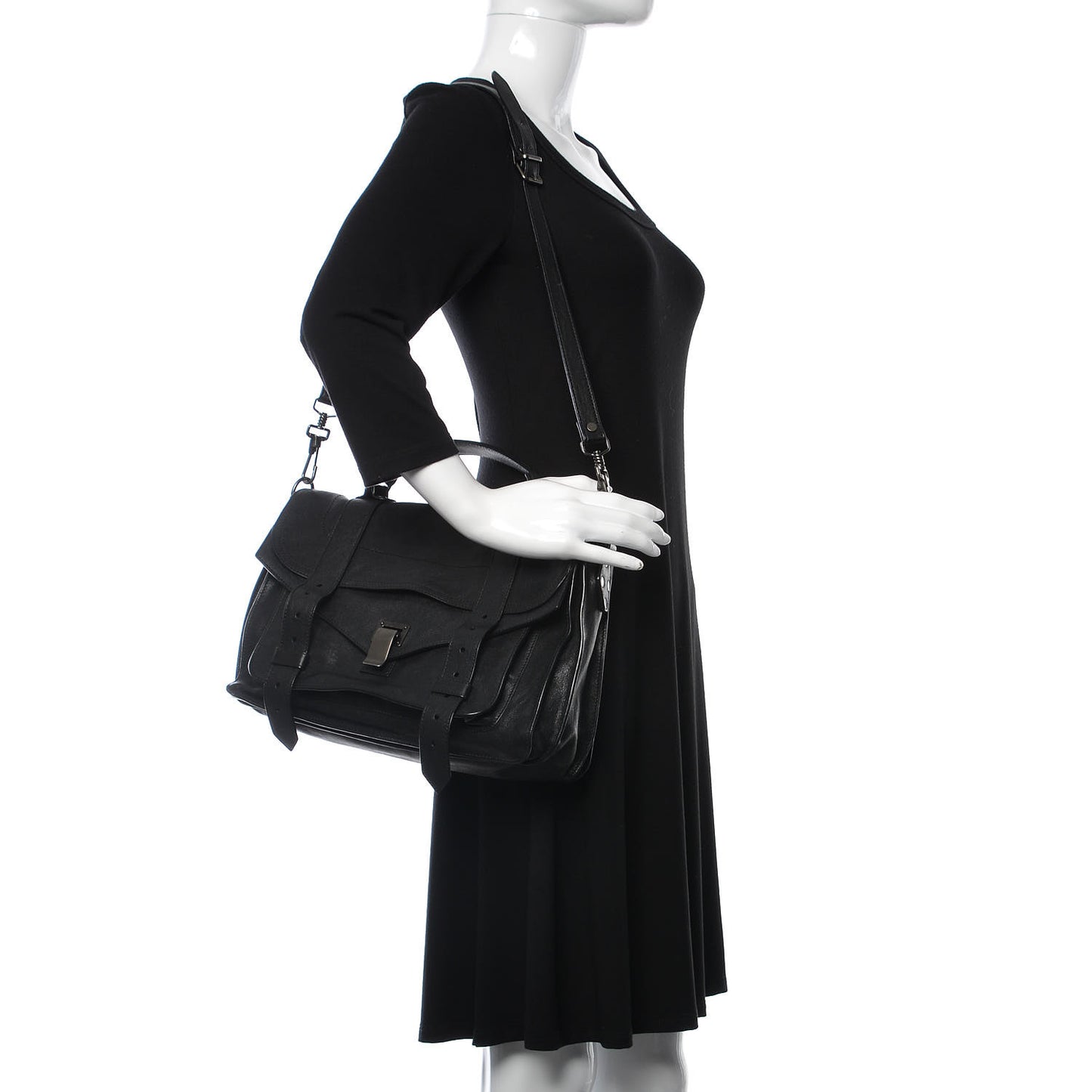 Lambskin Medium PS1 Satchel Black
