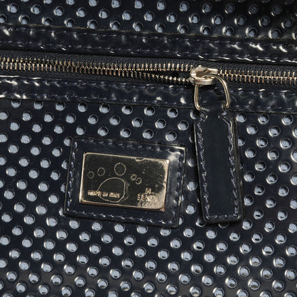 Fendi Patent Perforated Calfskin Bag De Jour Perforated Tote Navy 8 of 10