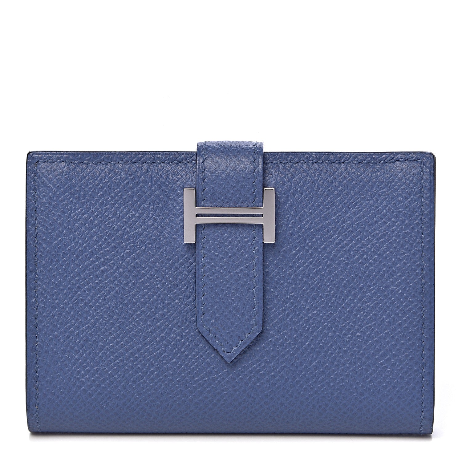 Hermes Epsom Bearn Card Holder Wallet Bleu Brighton 1 of 7