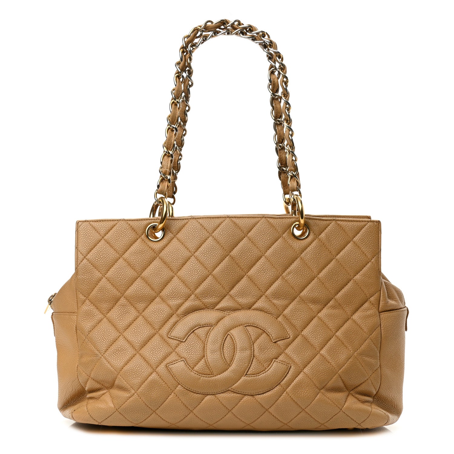 Chanel Caviar Quilted Grand Timeless Tote GTT Beige 1 of 14