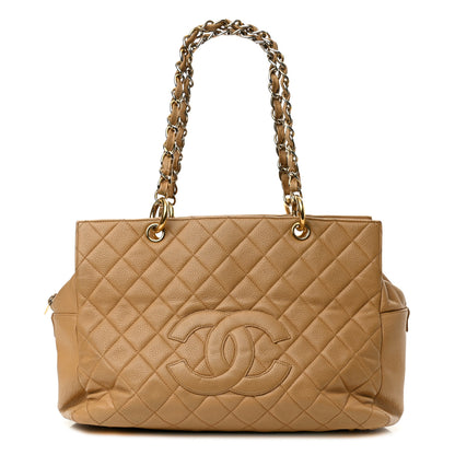Chanel Caviar Quilted Grand Timeless Tote GTT Beige 1 of 14