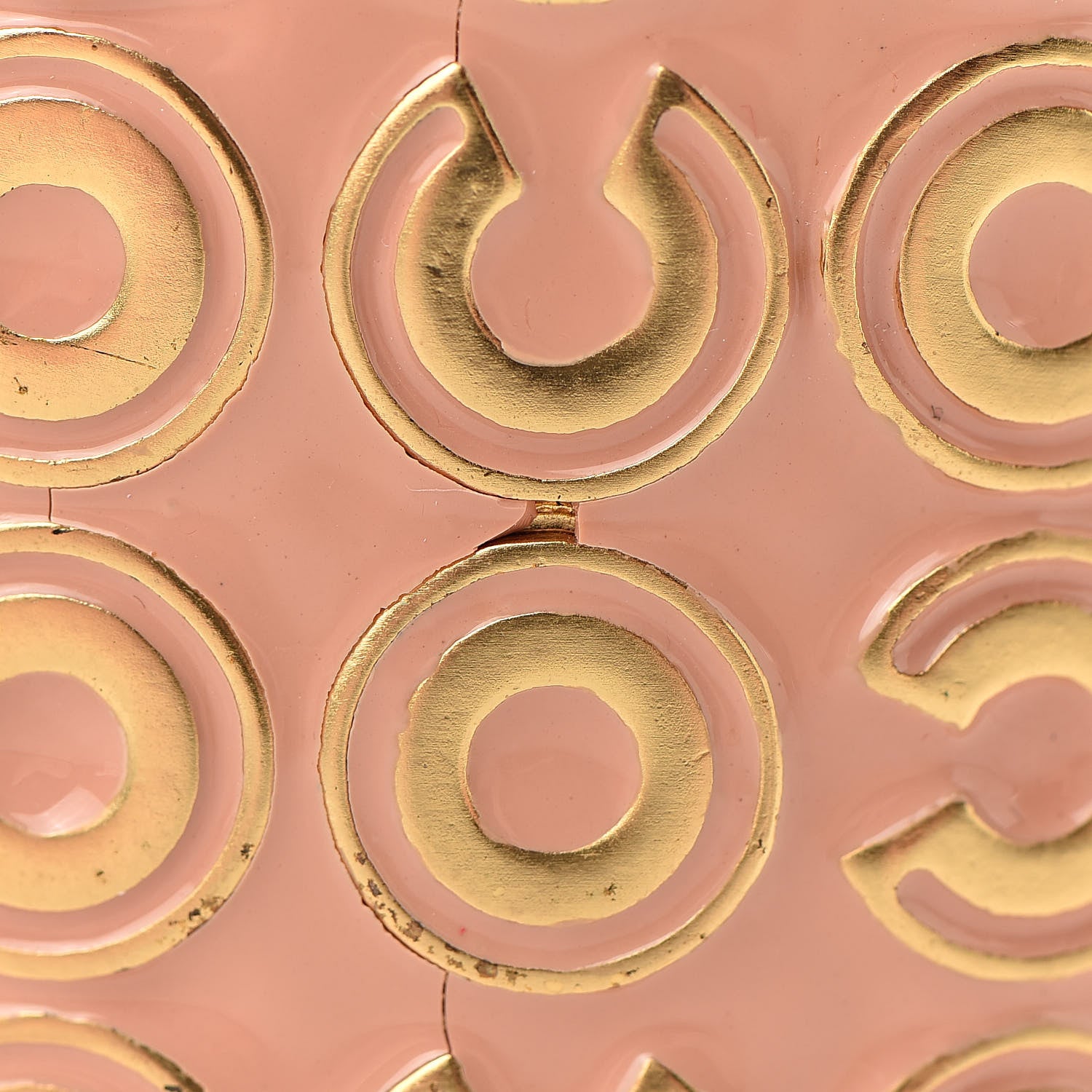 Chanel Resin Coco Cuff Pink Gold 5 of 8