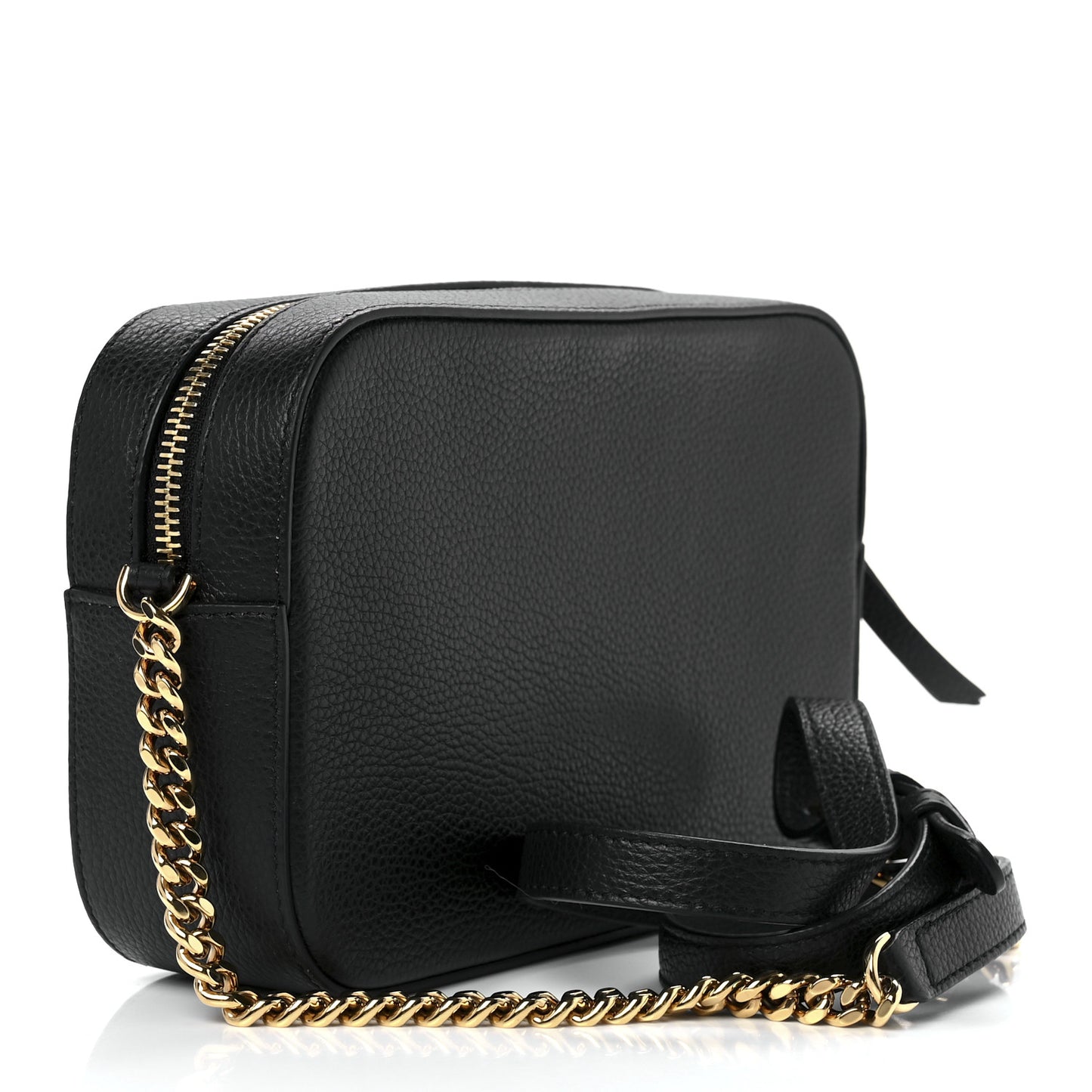 Grainy Calfskin Virtus Small Camera Bag Black