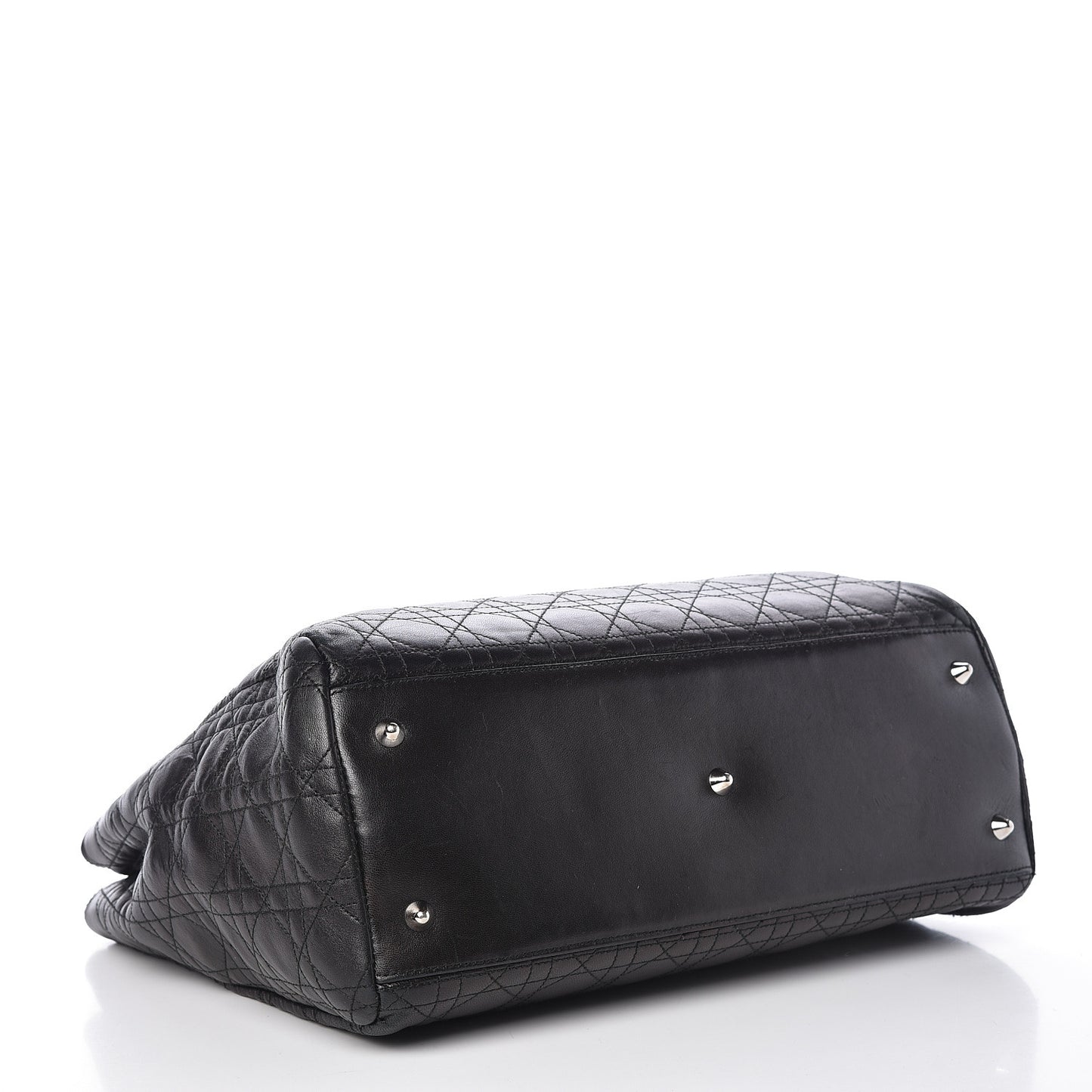 Lambskin Cannage Large Dior Soft Shopping Tote Black