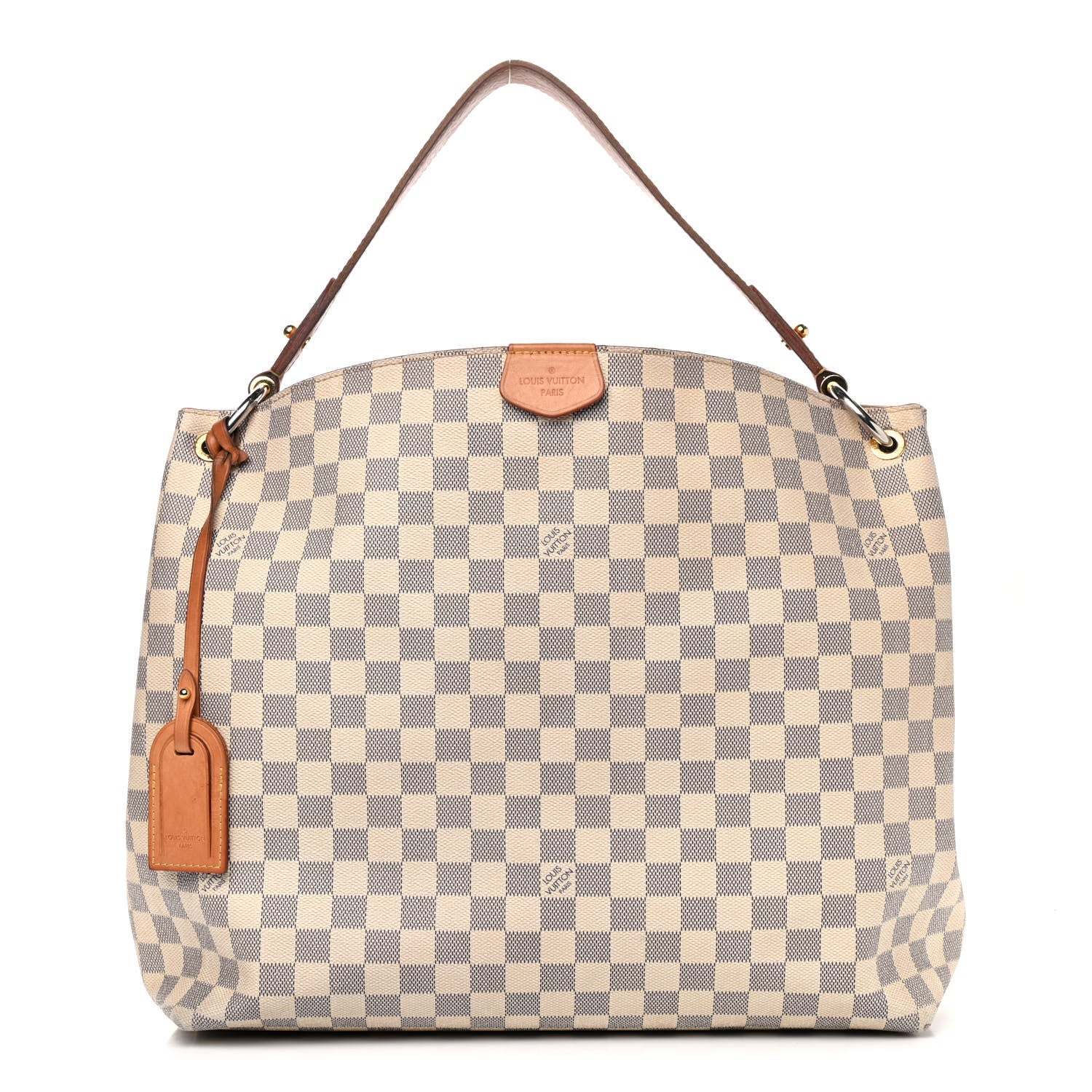 Louis Vuitton Damier Azur Graceful MM Rose Ballerine 1 of 13