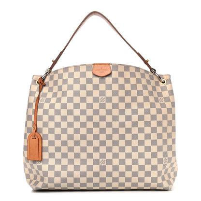 Louis Vuitton Damier Azur Graceful MM Rose Ballerine 1 of 13