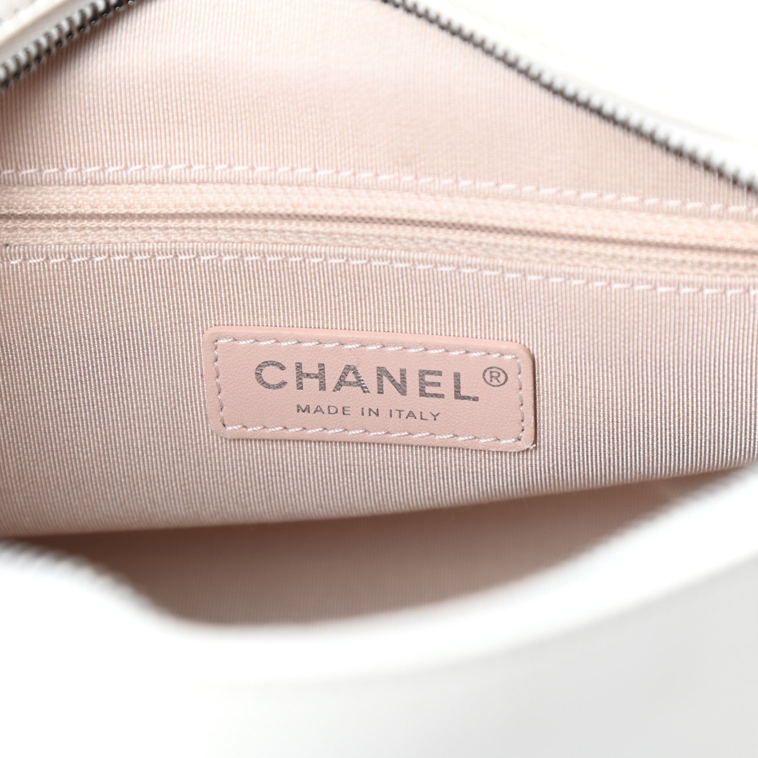 Chanel Calfskin Chain 20s Signature Hobo White 6 of 11