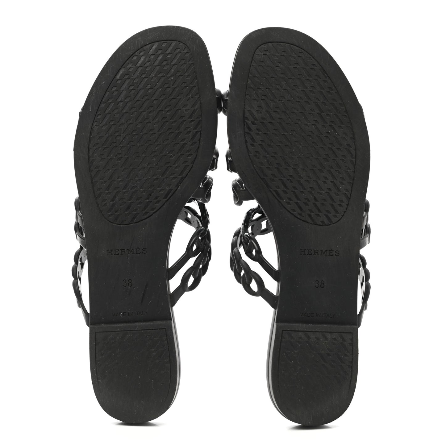 Rubber Chaine d'Ancre Nude Sandals 38 Black
