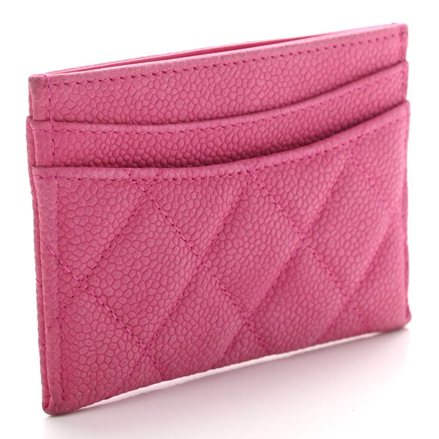 Chanel Iridescent Caviar Quilted Card Holder Pink 3 of 12