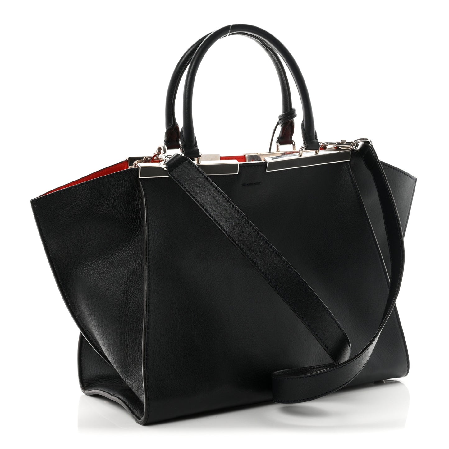 Vitello Dolce Marmol Shiny Nappa Petite 3Jours Tote Blue Notte