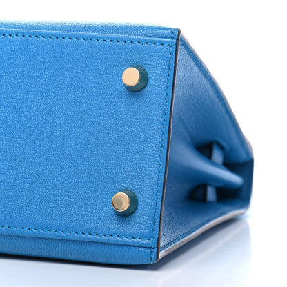 Hermes Chevre Mysore Kelly Sellier 25 Bleu Zanzibar 9 of 9